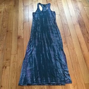 Hard tail racer back tie dye maxi dress medium